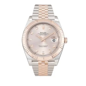 Rolex Datejust 40 mm, Salmon dial, two tone.