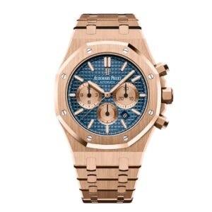 Elegant Watch AP Royal Oak Rosegold blue dial subdials