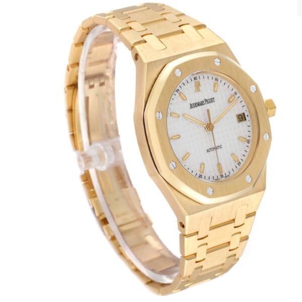 AP Royal Oak gold white dial sidepic right angle view