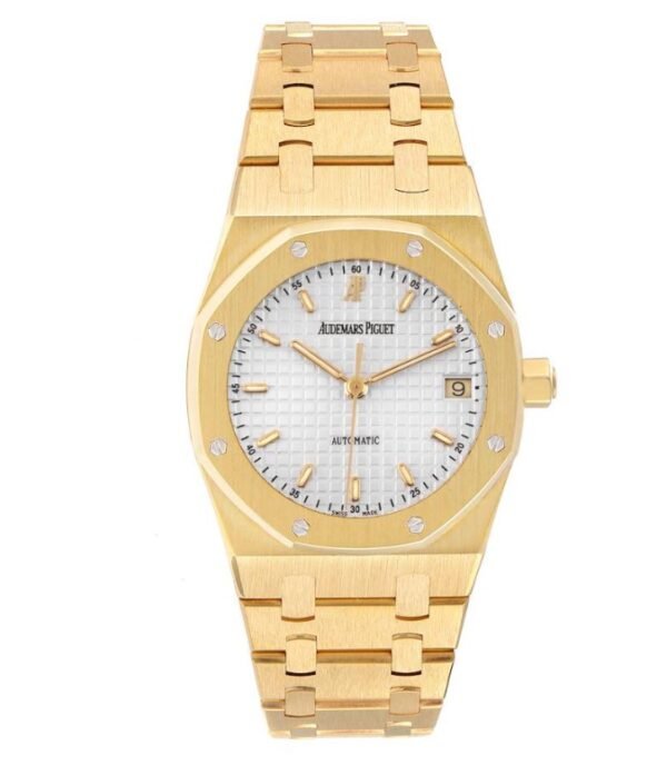 Perfect replica AP Royal Oak gold white dial