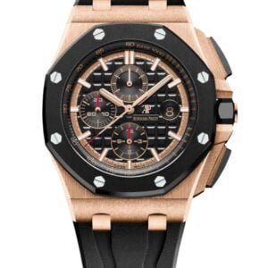 Audemars Piguet Royal Oak Offshore, rose gold case, black rubber strap