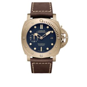 Panerai Submersible 1950 blue dial, brown leather strap