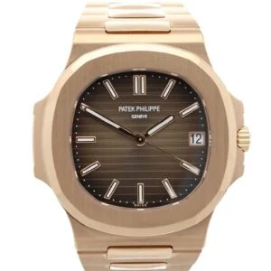 Patek Phillipe Nautilus V6 replica watch, yellow gold, brown dial
