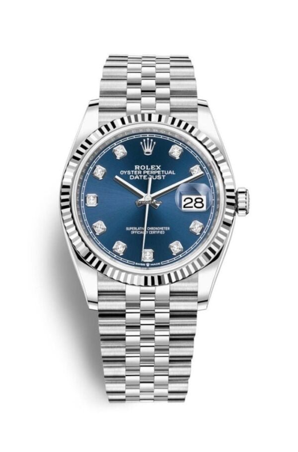 Rolex Datejust 36mm Blue Diamond Replica - Image 2