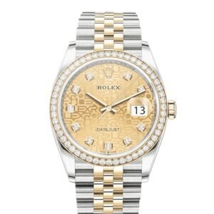 Rolex Datejust 36 mm EW Factory Swiss ETA 2836-2 Movement steel gold anniversary dial diamond markers diamond bezel