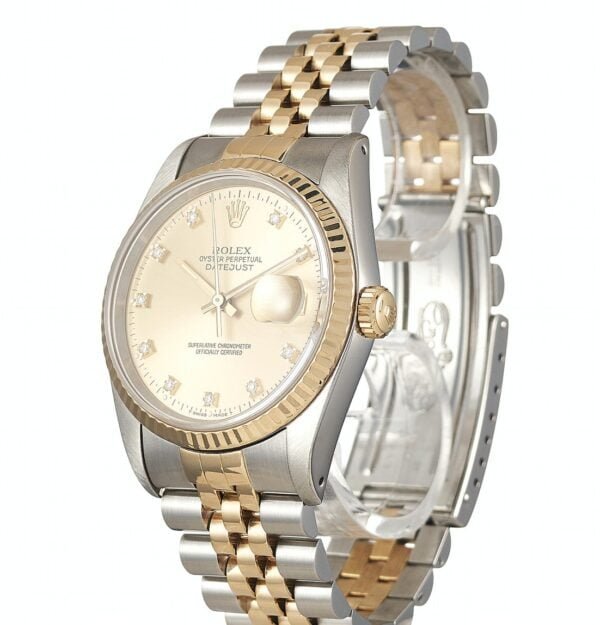 Rolex Datejust 36mm Gold Diamond Replica - Image 3