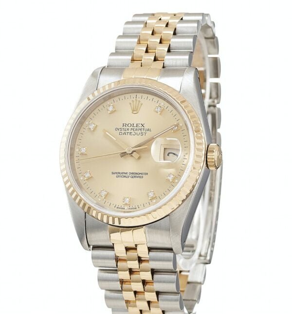 Rolex Datejust 36mm Gold Diamond Replica - Image 2