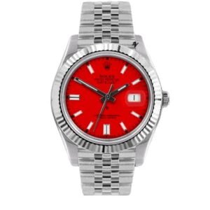 Rolex Datejust 36 mm EW Factory Swiss ETA 2836-2 Movement steel red dial standard markers