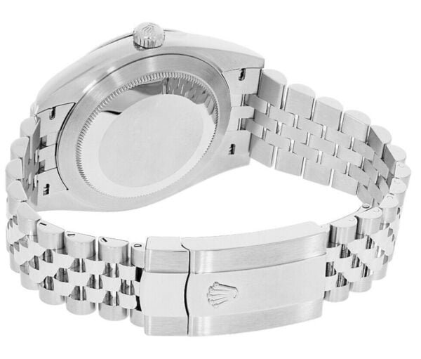 Rolex Datejust 41mm Steel Grey Green Roman Replica - Image 3