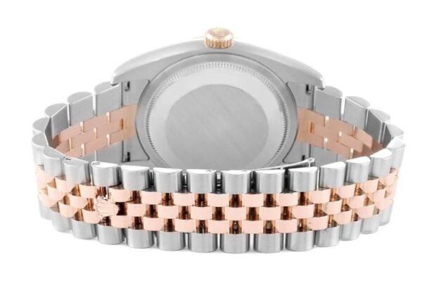 Rolex Datejust 41mm Two-Tone Rose Gold Blue Diamond Replica - Image 2