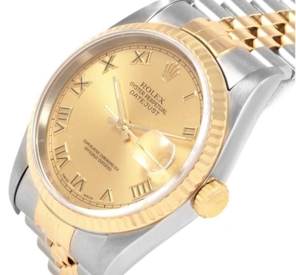 Rolex Datejust 41mm Steel Gold Gold Roman Replica - Image 2