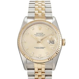 Rolex Datejust 36 mm EW Factory Swiss ETA 2836-2 Movement steel gold gold dial diamond markers