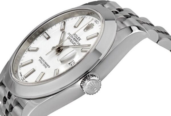 Rolex Datejust 41mm Steel White Smooth Standard Replica - Image 2