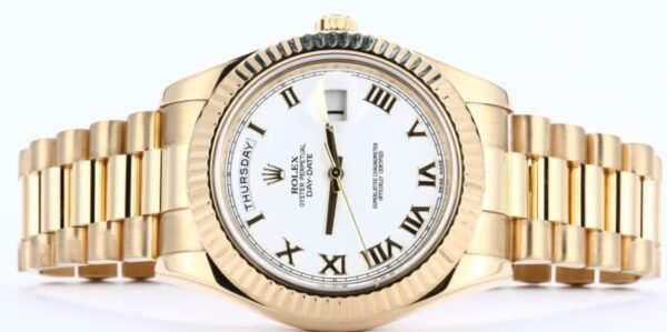 Rolex Day Date 36mm White Dial Roman Replica - Image 2
