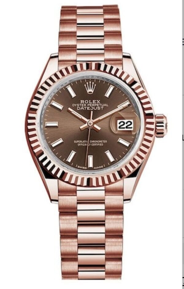 Rolex Day Date 36mm Rose Gold Chocolate Replica - Image 3
