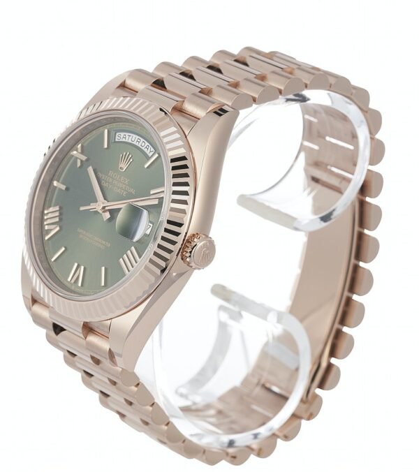 Rolex Day Date 40mm Rose Olive Green Replica - Image 2