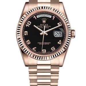 Rolex Day Date 41 mm NOOB Factory Swiss ETA 3235 Movement rose gold black dial numbers