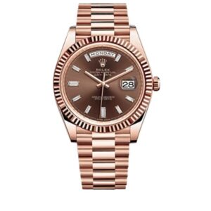 Rolex Day Date 41 mm NOOB Factory Swiss ETA 3235 Movement rose gold chocolate dial diamond markers