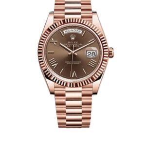 Rolex Day Date 41 mm NOOB Factory Swiss ETA 3235 Movement rose gold chocolate dial roman markers