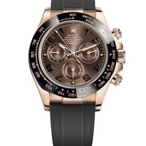 Rolex Daytona JF Factory Swiss ETA 4130 Movement rose gold chocolate dial black rubber strap 3