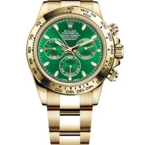 Rolex Daytona NOOB Factory Swiss ETA 4130 Movement yellow gold green dial 3