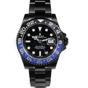 Rolex GMT Master, PVD coated all black, Batman look