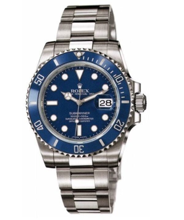 Rolex Submariner NOOB Factory V8 Swiss ETA 3135 Movement white gold look blue dial