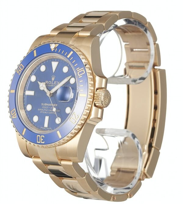 Rolex Submariner Yellow Gold Blue Replica - Image 2