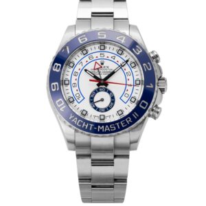 Rolex Yachtmaster II, steel, blue bezel, white dial