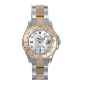 Rolex Yachtmaster, two tone, white mop dial