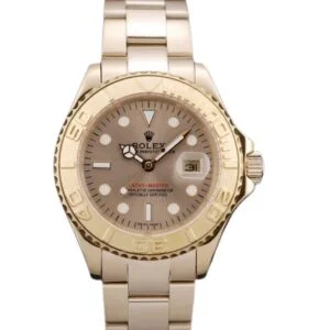 Rolex Yachtmaster, gold, gold dial