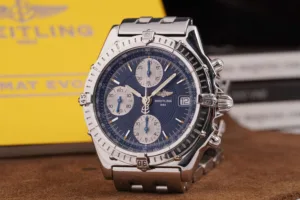 Breitling Chronomat watch with paper