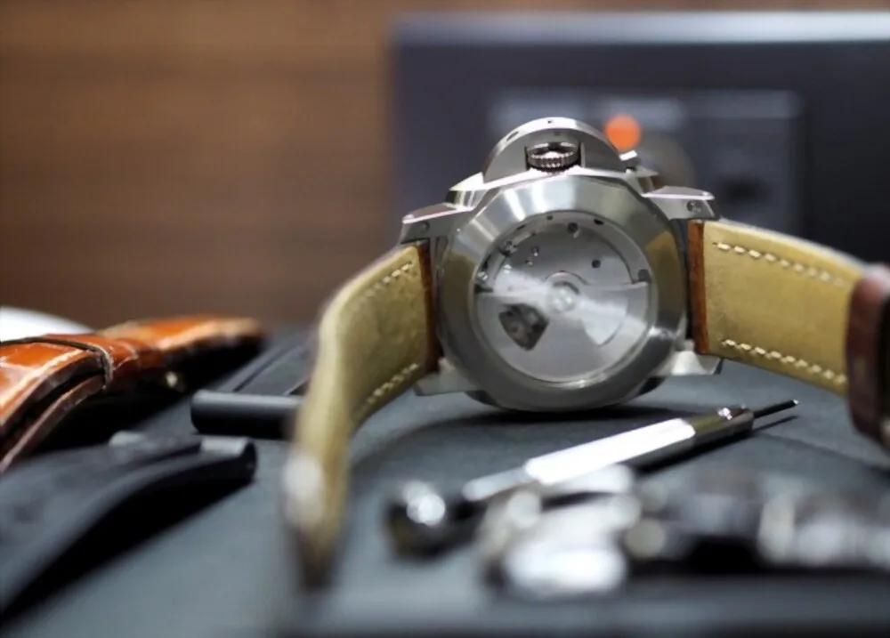 Panerai watch with leather band