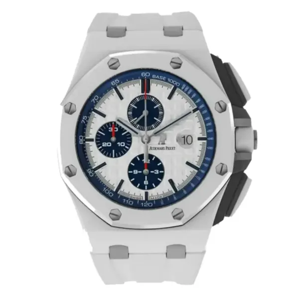Audemars Piguet Royal Oak Offshore Novelty Chronograph White Ceramic Dial 26402CB.OO.A010CA.01 Replica